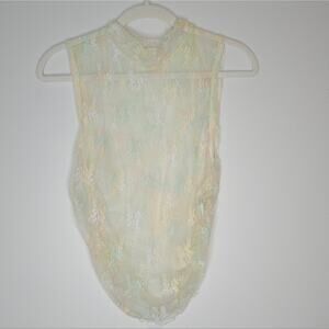 Free People Delicate Lace Top in Cream